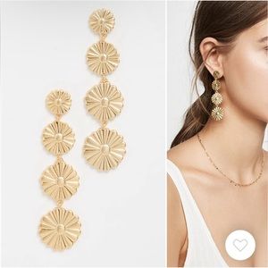 Madewell Metal Flower Drop Earrings